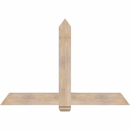 Ekena Millwork Eugene Smooth Timber Gable Bracket, Douglas Fir, 60"W x 40"H x 3 1/2"D x 5 1/2"F, 16/12 Pitch GBW060X40X0406EUG00SDF